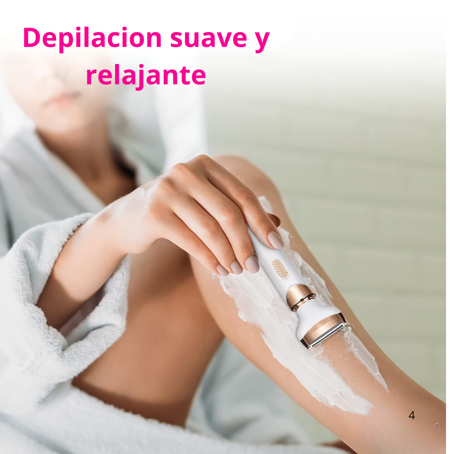 Depiladora Eléctrica 4 en 1 Recargable USB