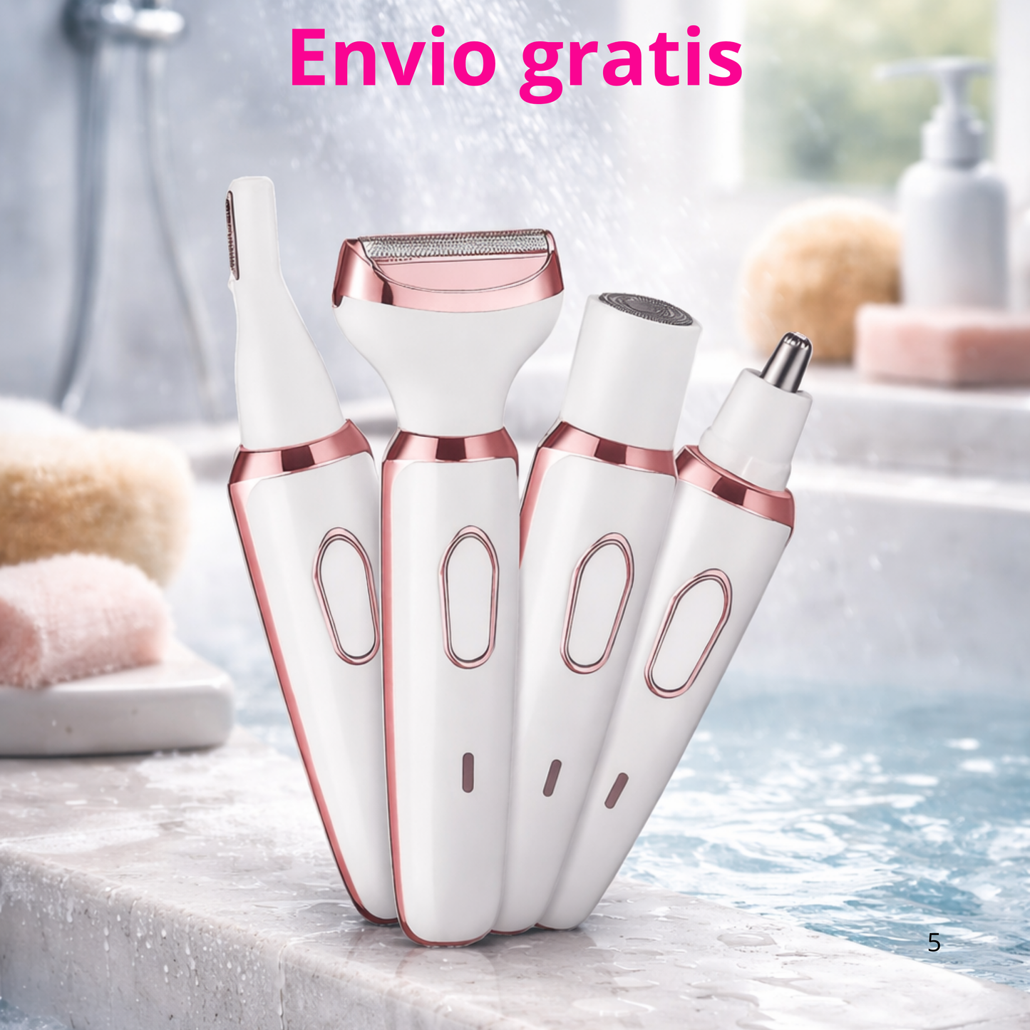 Depiladora Eléctrica 4 en 1 Recargable USB