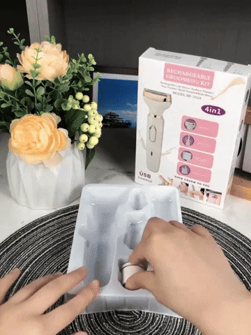 Depiladora Eléctrica 4 en 1 Recargable USB